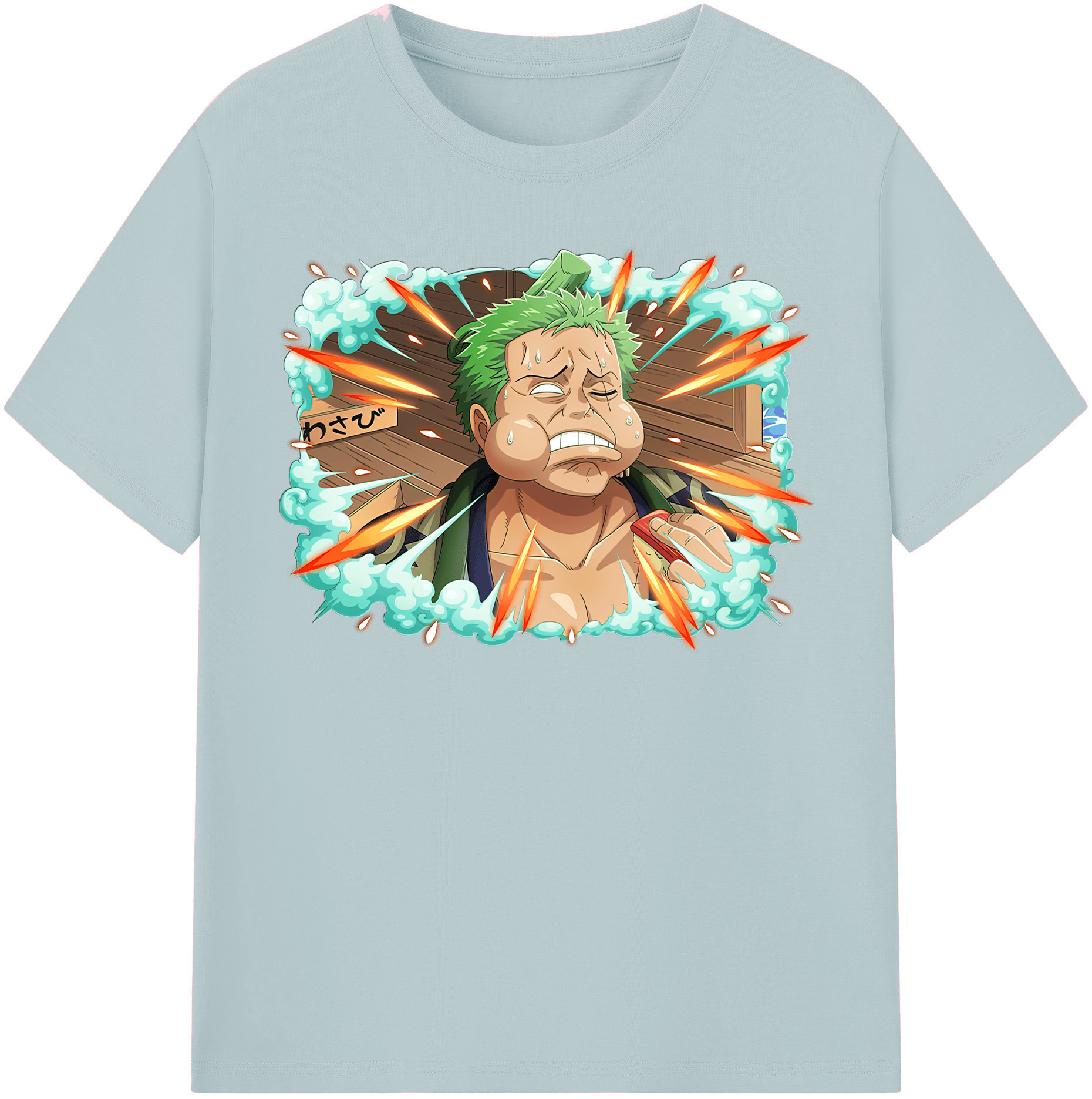 ワンピース ロロノア・ゾロ ONE PIECE Roronoa Zoro 綿100％半袖Tシャツ（フロントプリント）